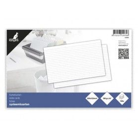 kangaro Fiches bristol, 200 x 125 mm, lign, blanc