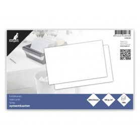 kangaro Fiches bristol, 200 x 125 mm, uni, blanc
