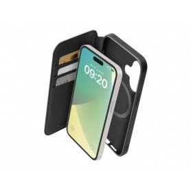 SBS Book Wallet MagSafe iPhone 16 schwarz