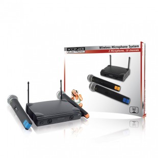 König wireless microphone system with two microphones