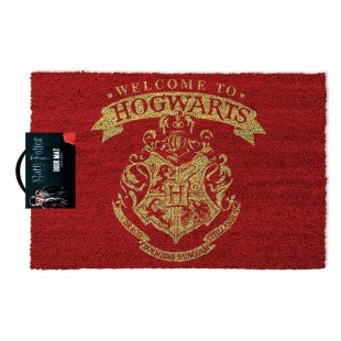 PYRAMID - Harry Potter Paillasson ave Inscription Welcome to Hogwarts, Rouge et Or