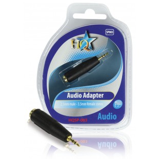 HQ adaptateur audio 2.5mm mâle - 3.5mm femelle stéréo