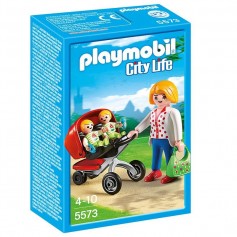 PLAYMOBIL - Playmobil Ville Mère vie avec poussette double