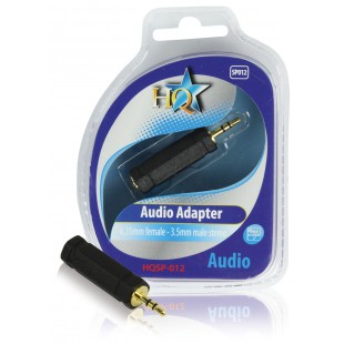 HQ adaptateur audio 6.35mm femelle - 3.5mm mâle stéréo