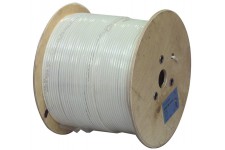 Hirschmann coaxial cable double shielded on reel 500 m white