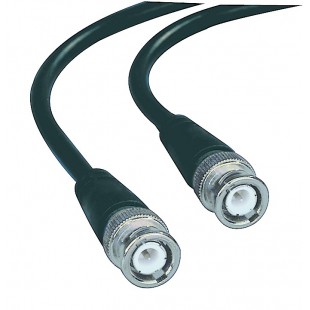 CABLE COAXIAL NOIR AVEC CONNECTEURS BNC - 2m