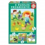 EDUCA BORRAS - Educa BorrAs - 17145 - Puzzle Progressif Animaux De La Ferme (6-9-12-16 Pcs)