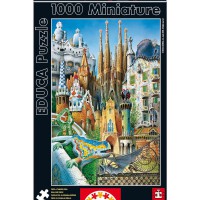 EDUCA BORRAS - Educa - 11874 - Puzzle Classique - Miniature Collage Gaudi