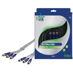 CABLE VIDEO COMPONENT SILVER HQ - 15m