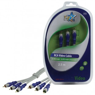 CABLE VIDEO COMPONENT SILVER HQ - 2.5m
