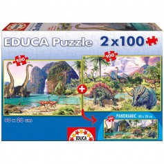 EDUCA BORRAS - Educa BorrAs - 15620 - Puzzle - Dino World - Taille 2 x 100 cm