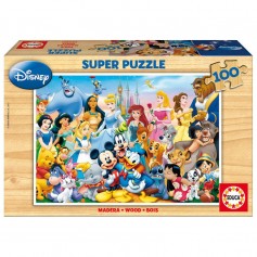 EDUCA BORRAS - Educa - 12002 - Puzzle Bois Wd 100 pièces - The Wonderful World Of Disney