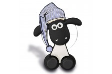 NICI - NICI 41483 Shaun le mouton Porte Brosse à Dents avec Ventouse, 5 x 7 x 2,5 cm, couleur : blanc/noir/bleu