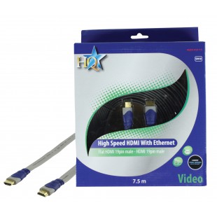 CABLE HDMI HIGH SPEED 19P MALE - 19P MALE PLAT HQ - 7.5m