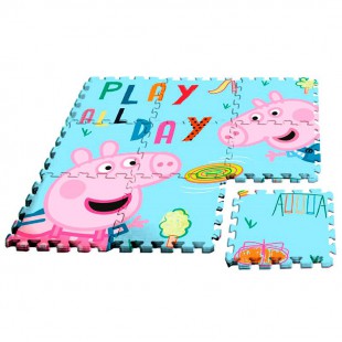 - Kids Peppa Pig alfombra-Puzzle EVA Sol 90 x 90 cm Multicolore (pp17004)