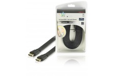 HQ flat High Speed HDMI® cable with Ethernet HDMI® Connector - HDMI® Connector 2.50 m