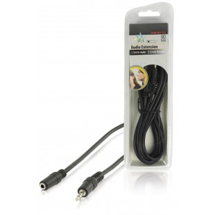 HQ stereo audio cable 3.5mm male - 3.5mm female 2.50 m