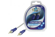 CABLE 3.5MM STEREO - 3.5MM STEREO SILVER HQ - 0.7m