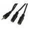 JACK 3.5MM STEREO MALE - 2 JACK 3.5MM STEREO FEMELLES