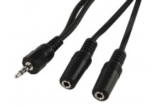 JACK 3.5MM STEREO MALE - 2 JACK 3.5MM STEREO FEMELLES