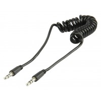 Valueline coiled 3.5mm stereo audio cable 1.00 m
