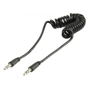 Valueline coiled 3.5mm stereo audio cable 1.00 m 