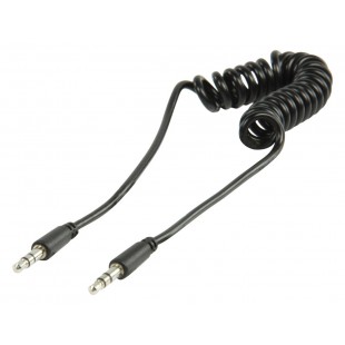 Valueline coiled 3.5mm stereo audio cable 1.00 m