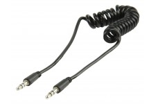 Valueline coiled 3.5mm stereo audio cable 1.00 m 