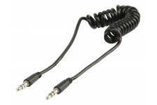 Valueline coiled 3.5mm stereo audio cable 1.00 m