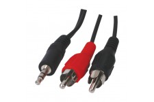 JACK 3.5MM STEREO MALE - 2 RCA MALES - 2.5m