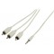 Valueline 3.5 mm to RCA audio/video cable white - 2m