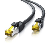 1m Ethernet Câble CAT 7 Gigabit LAN Réseau 10Gbps 2x fiches RJ45 S/FTP Blindage PC / Switch / Router / Modem / TV Box / Boîtiers