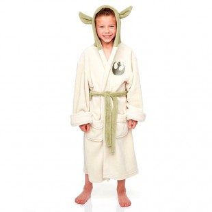 GROOVY - Peignoir en laine polaire pour enfants Star Wars Yoda 