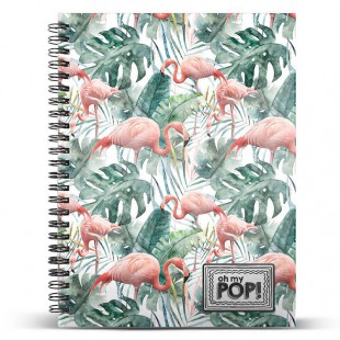 KARACTERMANIA - Cahier Oh My Pop Tropical Flamingo A5 