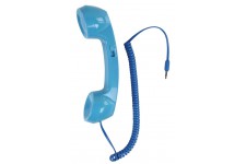basicXL combiné téléphone rétro bleu