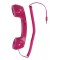 basicXL combiné téléphone rétro rose