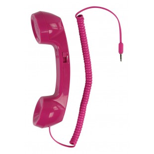 basicXL combiné téléphone rétro rose