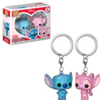 FUNKO - Porte-clés Pocket POP pack 2 Disney Stitch & Angel 