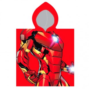 CERDA - Serviette de poncho en coton Marvel Avengers Iron Man 
