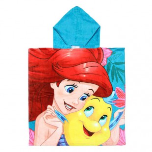 CERDA - Serviette de poncho en coton Disney La Petite Sirène 