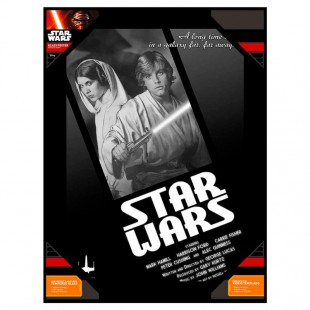 SD TOYS - Affiche en verre Star Wars Luke et Leia 