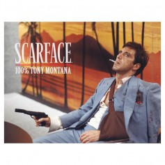 SD TOYS - Affiche en verre Scarface Tony Montana 