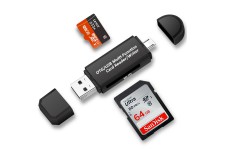 Alpexe Lecteur de cartes SD/microSD USB 2.0 ( Pour PC et ordinateurs portables smartphones/tablettes avec fonction OTG)