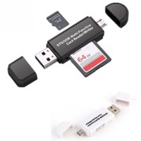 Alpexe Lecteur de Cartes Mémoire, SD / Micro SD / Micro USB OTG vers USB 2.0 Adaptateur 