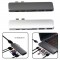 Alpexe HUB adaptateur Macbook 7-en-1 Type-C vers 1x USB-C PD port, 1x USB-C, 2x USB 3.0, 1x 4k HDMI et x1 SD/Micro