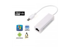 Alpexe Micro USB 2.0 Mâle À Rj-45 Rj45 Femelle 100 Mbps Ethernet LAN Carte Réseau Adaptateur pour Windows Pc Portable Tablet