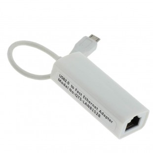 Alpexe Connecteur Micro-USB vers RJ45 Adaptateur réseau LAN Carte adaptateur réseau Ethernet 