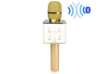 Alpexe Microphone Micros sans fil portable, haut-parleur Bluetooth intégré Compatible avec iOS iPhone Android Smartphone PC Tabl
