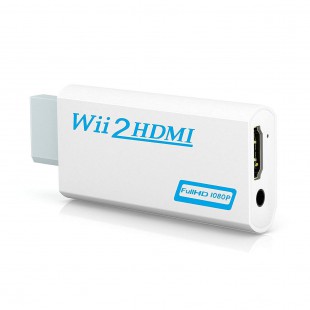 Alpexe Adaptateur Wii vers HDMI Convertisseur connecteur avec 1080p/720p Sortie Vidéo et audio de 3,5 mm – Prise en charge tous 