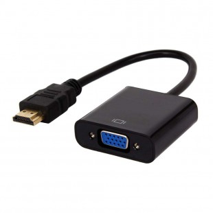 Alpexe Full HD Adaptateur HDMI vers VGA convertisseur jusqu'à 1080 p/Prise en Charge HD TV numérique/analogique Noir